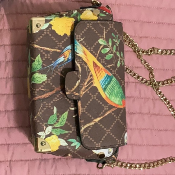Floral Bird Print Crossbody Bag - Picture 2 of 2